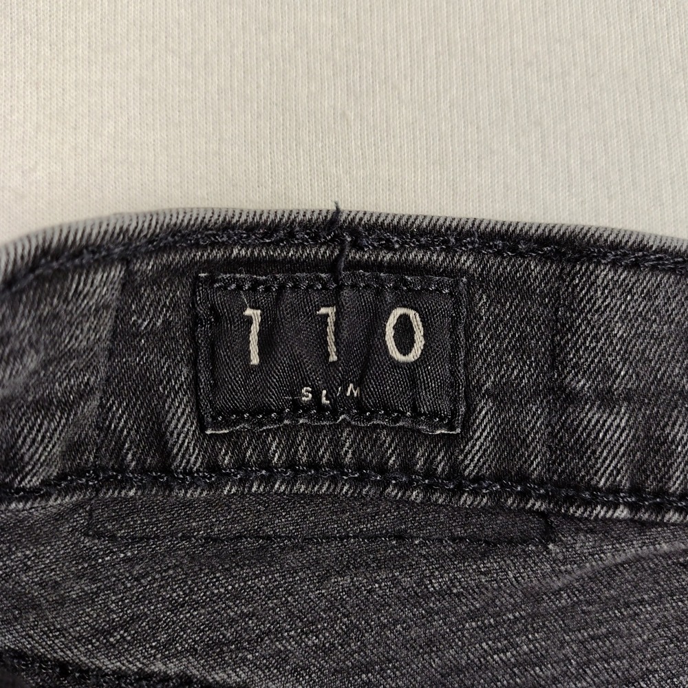 Lucky Brand 110 Slim Jeans Mens 34x32 Faded Black Denim Pants 73023 - Picture 4 of 8